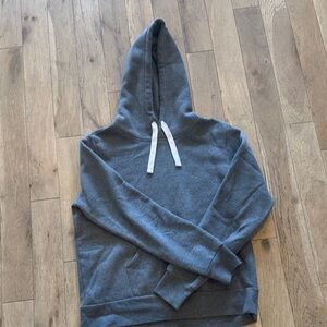 Fashion Nova Gray Hoodie with White Drawstrings